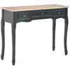 Image de Table De Console Et Coiffeuse Avec 3 Tiroirs Noir - Vidaxl