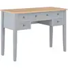 Image de Vidaxl - Bureau Gris 109,5 X 45 X 77,5 Cm Bois