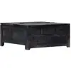 Image de Vidaxl   Table Basse Fixe En Bois De Manguier Massif   Dimensions 65x65x30 Cm   Surface Robuste Pour Appareils Multimédia Et Décorations