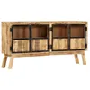 Image de Vidaxl - Buffet Marron Et Noir 160x30x80 Cm Bois De Manguier Solide Brut