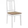 Image de Vidaxl - Ensemble De 2 Chaises De Salle À Manger Robustes Et Élégantes Avec Dossier Élevé Diverses Couleurs Couleur : Brun Blanc