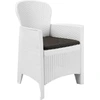 Image de vidaXL Ensemble Bistro 3 pièces plastique blanc aspect rotin