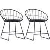 Image de Vidaxl - Ensemble De 2 Chaises De Restauration Avec Une Session Similaire Disponible En Différentes Couleurs Couleur : Noir