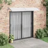 Image de Auvent De Porte Gris Et Transparent 240x80 Cm Pc