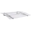 Image de Auvent De Porte Argenté Et Transparent 120x90 Cm Polycarbonate Vidaxl