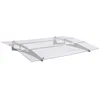 Image de Auvent De Porte Argent Et Transparent 150x90 Cm Pet Vidaxl