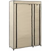 Image de vidaXL Armoires pliantes 2 pcs. Crème 110x45x175 cm Tissu