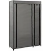 Image de vidaXL Armoires pliantes 2 pcs. Gris 110x45x175 cm Tissu
