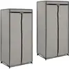 Image de 2 Pcs Garde-robes Gris 75x50x160 Cm Vidaxl