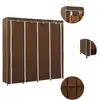 Image de Garde-robe Avec 4 Compartiments Marron 175x45x170 Cm Vidaxl