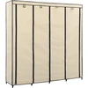 Image de vidaXL Armoire à vêtements avec 4 compartiments Crème 175 x 45 x 170 cm