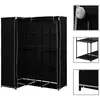 Image de Garde-robe D'Angle Noir 130x87x169 Cm Vidaxl
