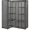 Image de vidaXL Eckkleiderschrank Grau 130 x 87 x 169 cm