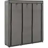 Image de Armoire Avec Compartiments Et Barres Gris 150x45x175 Cm Tissu Vidaxl