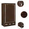 Image de vidaXL Armoire à vêtements brune 87 x 49 x 159 cm Tissu