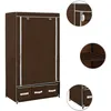 Image de Garde-robe Marron 87x49x159 Cm Tissu Vidaxl