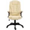 Image de vidaXL Chaise de bureau Crème Similicuir