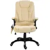 Image de vidaXL Chaise de bureau de massage Crème similicuir