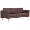 Image de Vidaxl - Canapé À 3 Places Tissu Marron