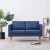 Image de Vidaxl - Canapé À 2 Places Tissu Bleu