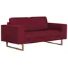 Image de Vidaxl - Canapé À 2 Places Tissu Rouge Bordeaux