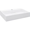 Image de vidaXL Lavabo 60 x 38 x 11 cm Fonte minérale/fonte de marbre blanc