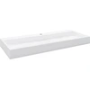 Image de vidaXL Lavabo 120 x 46 x 11 cm Fonte minérale/fonte de marbre blanc