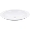 Image de vidaXL Lavabo 59,3 x 35,1 x 10,7 cm Fonte minérale/fonte de marbre blanc
