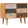 Image de Vidaxl - Buffet Avec Motif Imprimé 90x30x70 Cm Bois De Manguier Massif