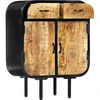 Image de Buffet "Pfaffing" en acier, bois massif marron, noir. Dimensions (L/H/P) 60x75x30 cm