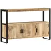 Image de Vidaxl - Armoire En Bois Massif Avec Un Charme Vintage Avec 3 Portes Et Un Compartiment