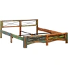 Image de vidaXL Lit en bois massif vieux bois 180x200 cm