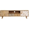 Image de vidaXL Armoire TV 140x30x40 cm en bois massif de manguier