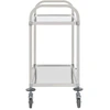 Image de vidaXL Chariot de service à 2 niveaux 96,5 x 55 x 90 cm Acier inoxydable