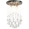Image de Plafonnier Avec Perles De Cristal Argenté Sphère 3 Ampoules G9 Vidaxl