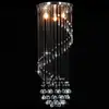 Image de vidaXL Plafonnier avec perles en cristal argenté Spirale G9