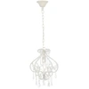 Image de vidaXL Plafonnier avec perles blanc rond E14