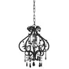 Image de vidaXL Plafonnier avec perles noir rond E14