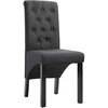 Image de vidaXL Chaise de salle à manger 2 pcs. Tissu gris foncé