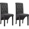 Image de Vidaxl - Chaises À Manger Lot De 2 Gris Foncé Tissu