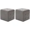 Image de 2 Pcs Tables De Chevet Gris 30x30x30 Cm Similicuir