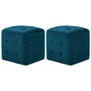 Image de 2 Pcs Tables De Chevet Bleu 30x30x30 Cm Tissu Velours Vidaxl
