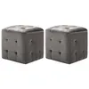Image de 2 Pcs Tables De Chevet Gris 30x30x30 Cm Tissu Velours Vidaxl