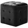 Image de 2 Pcs Tables De Chevet Noir 30x30x30 Cm Tissu Velours