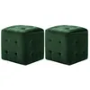 Image de 2 Pcs Tables De Chevet Vert 30x30x30 Cm Tissu Velours Vidaxl