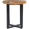 Image de Table Basse 40x45 Cm Bois De Teck Massif Et Polyrésine Vidaxl