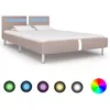 Image de Cadre De Lit Avec Led Sans Matelas Cappuccino 120x200 Cm Vidaxl