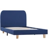 Image de vidaXL Sommier bleu tissu 90x200 cm