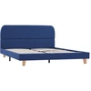 Image de vidaXL Cadre de lit bleu Tissu 140x200 cm