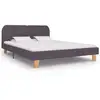 Image de Cadre De Lit Taupe Tissu 180x200 Cm Vidaxl